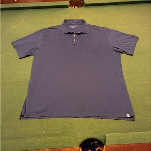 Peter Millar Navy Blue Short Sleeve Golf Polo Shirt Mens XL Pima Cotton
